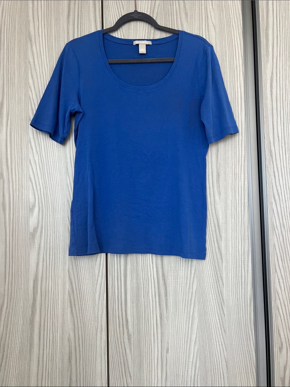 Banana Republic Scoop Neck Short Sleeve Tee in Royal Blue
